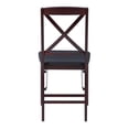 thumbnail image 6 of Bowery Hill 19" Transitional Wood X Back Dining Chair in Merlot (Set of 2), 6 of 19