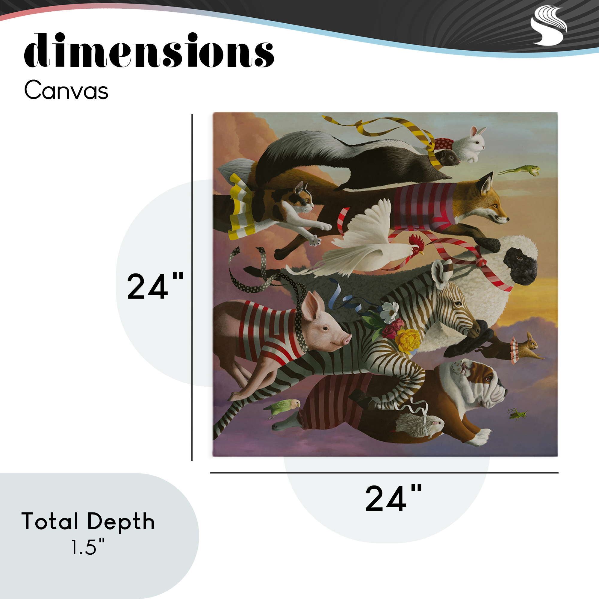 Thick As Thieves Animals Canvas Wall Art, design by Heather Gauthier