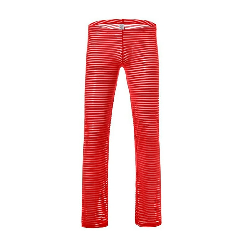 See through shop striped trousers