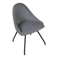thumbnail image 6 of Ouuuhlala Ice Harmony Urban Grey Upholstery Dining Chair Round Legs (Set of 2), 6 of 7