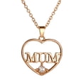thumbnail image 1 of SIfdSeng Mother's Day Gift Mum Openwork Diamond Heart Necklace Accessories, 1 of 8