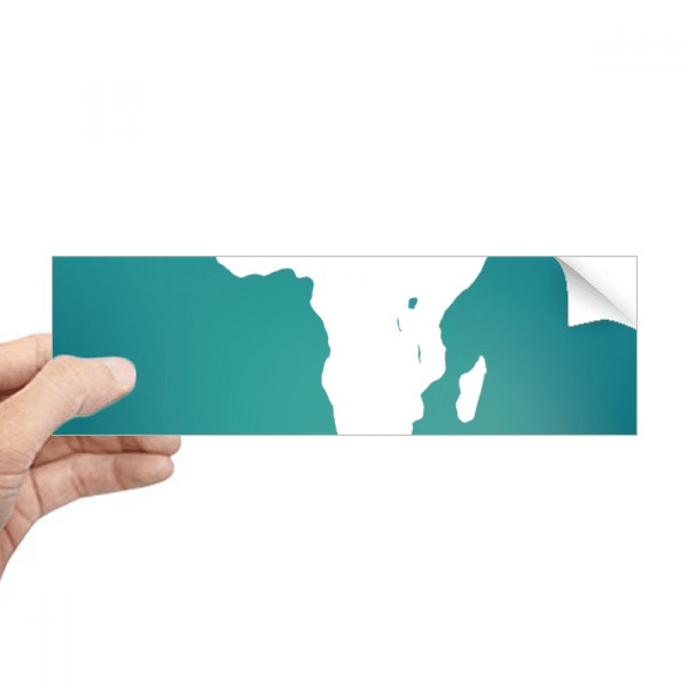 Africa Continent Outline Outline Map Rectangle Bumper Sticker Notebook ...