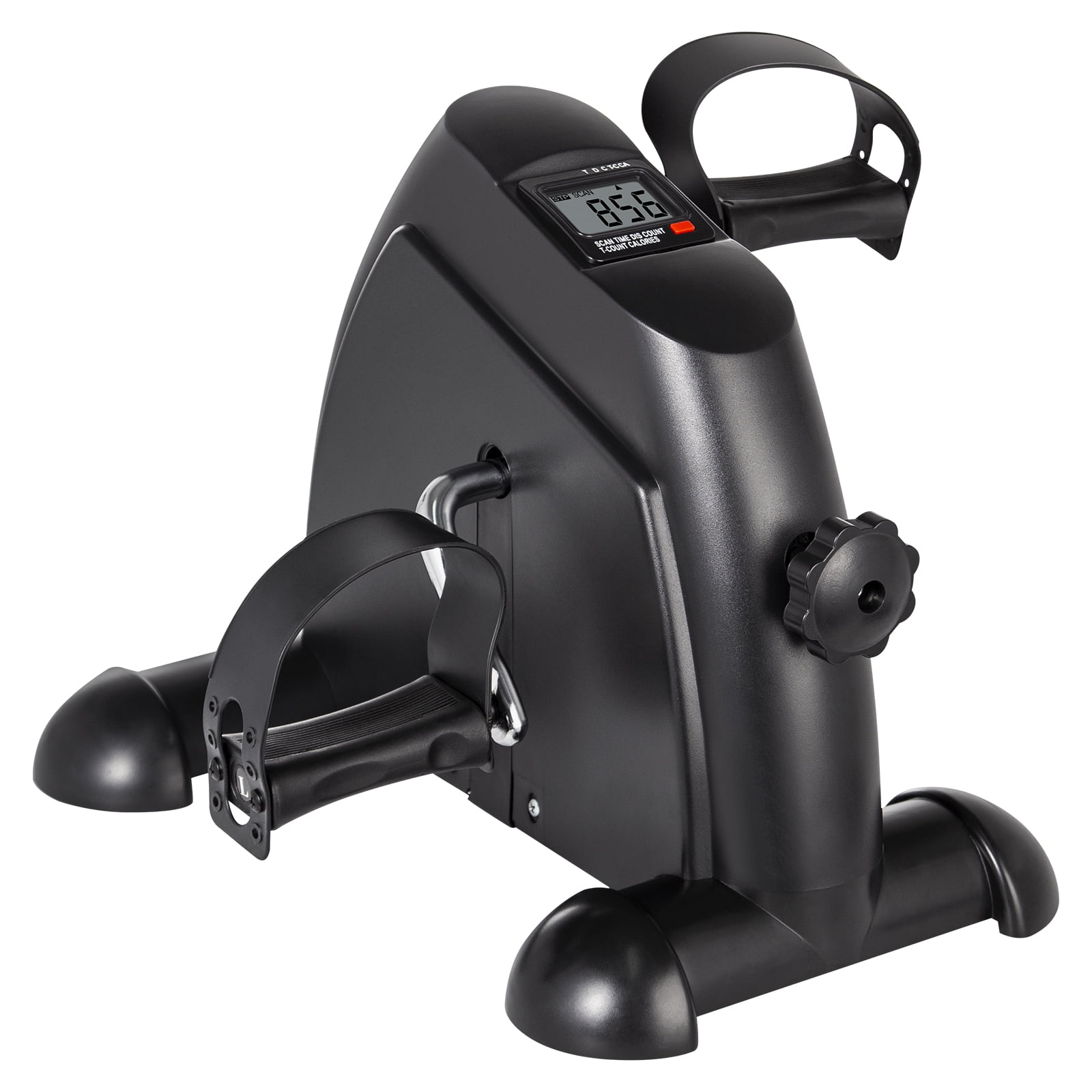 Mini Under Desk Exercise Bike, Portable Pedal Exerciser with LCD Display for Arm and Leg, 240 lbs Capacity, Black