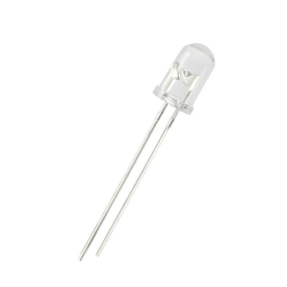 100 Pack Photosensitive Diode Photodiodes Light Sensitive Sensors,5mm Clear Round Head Receiver Diode