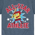 thumbnail image 3 of SpongeBob SquarePants - American All Star - Toddler And Youth Short Sleeve Graphic T-Shirt, 3 of 6