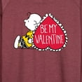 thumbnail image 3 of Peanuts - Be My Valentine - Women's Lightweight French Terry Long Sleeve Shirt, 3 of 6