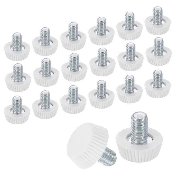20 Paquete de Niveladores de Pies de Muebles con Rosca M6, 16x9 Pies Ajustables para Mesas, Niveladores de Muebles para Patas de Sillas y Taburetes, Blanco