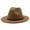Brown, variant on Fedora Hats for Women Belt Buckle Band Felt Soft Wide Brim Panama Hat Adjustable Fall Winter