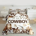 thumbnail image 2 of Manfei Western Cowboys King Size Comforter Sets,Farm Cowhide Horseshoe Bedding Comforter Set,Rustic Farmhouse Cabin Bedding Set For Boys Kids,Super Cozy Room Decor Reversible,3-Piece, 2 of 8