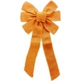 thumbnail image 3 of Black Duck Brand Set of 6 Orange Burlap Bows - Rustic Themed - Measures 9.5" W x 20" L - Burlap Ribbon Bows - Holiday Decorations, 3 of 3