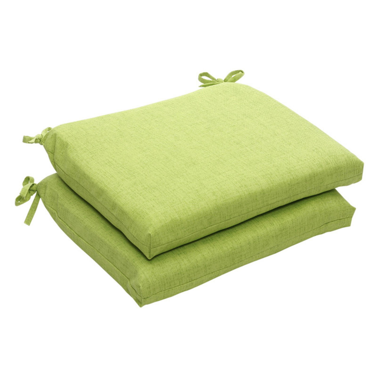 Pillow Perfect Outdoor/ Indoor Baja Lime Green Squared Corners Seat