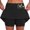 Black, variant on XIYON Skirts For Women Ladies Mid Rise Culottes With Pockets Athleisure Two New Short Skirts