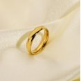 thumbnail image 1 of Traditional Classic 18k Gilded Steel Ring With Feminine Touch, 1 of 1