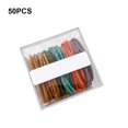 thumbnail image 3 of Qarigey Paquete de 50 bandas elásticas para el cabello para mujer, cola de caballo portátil, estiramiento alto, novia, esposa, bandas para vestir, Type2 NO2 Qarigey AP011836-03B, 3 of 6