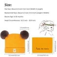 thumbnail image 4 of ZOELNIC Toddler Baby Soft Winter Warm Knitted Hat Earflap Beanie Scarf Set Caps- Yellow, 4 of 12