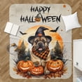 thumbnail image 4 of Happy Halloween Mastiff Witches Hat Pumpkin Carving Cozy Sherpa Blanket Mastiffs Dog Lover Gifts Idea Warm Soft Throw Blanket - 02019, 4 of 5