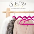 thumbnail image 5 of HOUSE DAY Rosy Red Velvet Hangers 60 Pack, Premium Clothes Hangers Non-Slip Felt Hangers, Sturdy Heavy Duty Coat, Durable Suit Hangers for Space Saving, No Hanger Mark 360 Rotating Hook, 5 of 9