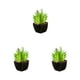 thumbnail image 1 of Bonsái de plantas en macetas de cerámica negra Toystoory suculenta verde artificial, 1 of 6