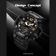 thumbnail image 4 of SKMEI 1965 Men Watch Professional 30M Resistant Double Display Double Movements GMT Time Multifunctional Luminous Digital Watch, 4 of 7