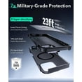 thumbnail image 4 of Pour iPhone 16 Pro Max Étui avec Support, Protection de Qualité Militaire 7X, Étui de Téléphone Magnétique Robuste, Compatible avec Accessoires MagSafe, Série Cyber, Noir, Noir, 4 of 5