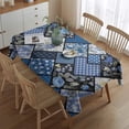 thumbnail image 2 of Pioneer Flower Floral Print Pattern Rectangle Tablecloth 60"x84",Waterproof Polyester Rectangle Table Cloth, Wipeable Spillproof Polyester Tablecloth for Dining, Camping, Indoor and Outdoor, 2 of 5