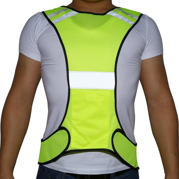 Gupbes Reflective Cycling Vest,Safety Vest,High Visibility Reflective Safety Vest Night Running Security Clothing Adjustable Waist