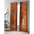 thumbnail image 4 of Sheer Curtains 84 Inches Long 2 Panels Set for Living Room, Burnt Orange Semi Sheer Curtains for Windows, Retro Oil Painting Modern Abstract Art Aesthetics Voile Window Treatments Rod Pocket Curtain, 4 of 7