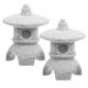 thumbnail image 1 of 2pcs Miniature Pagoda Statue Japanese Style Pagoda Lantern Statue Mini Garden Layout Pagoda Lantern, 1 of 3