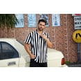 thumbnail image 3 of IDOPIP Mens Summer Striped Shirts Button Down Short Sleeve Vintage Beach Hawaiian Shirts, 3 of 8