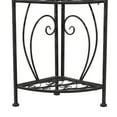 thumbnail image 5 of DecMode 17" x 60" Black Metal Scroll Indoor Outdoor Arched Tall Folding Corner 4 Shelf Bakers Rack, 1-Piece, 5 of 16