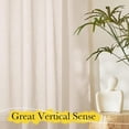 thumbnail image 3 of NICETOWN Linen Sheer Curtains 84-inch Length 52" Wide, Rod Pocket & Back Tab Light Filtering Casual Textured Privacy Window Treatment, Beige, 2 Panels, 3 of 7