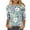 Multicolor Plus Size Blouse for Women_m, variant on CYMMPU Summer Trendy Shirts 3/4 Sleeve Spring Tops Loose Fit Round Neck Blouses for Women Dressy Casual Tunic Tops Flower Pattern Lightweight Basic Tees Multicolor XXL