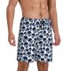 thumbnail image 2 of Balery black Skull white Pantalones cortos de pijama de punto de algodón para hombre con cinturilla y bolsillos-XX-Large, 2 of 6