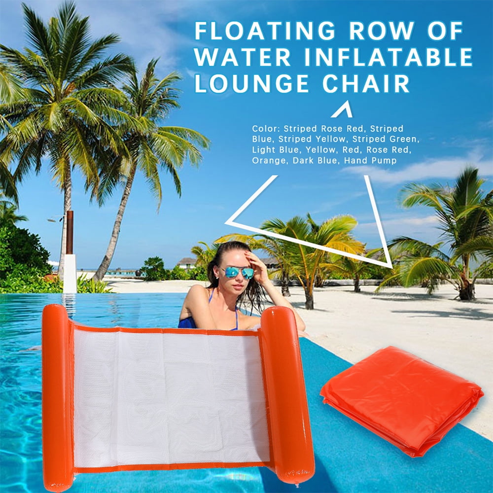 Details about   Pool Floating Hammock Inflatable Water Lounge Chair Funny Buoyancy Net Mat 