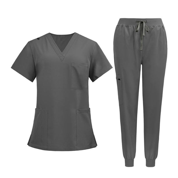 Uniformes de enfermería Semana de la enfermería Ropa de trabajo de enfermería para uso diario en hospitales gris