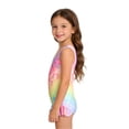 thumbnail image 3 of Shadoumai Girls One Piece Swimsuit Size 10-12 Gingham Ruffle Tankini Sets Quick Drying Tropical Print Ruffle Bathing Suit Swimwear Shorts and Skirt Removable Chest Pad, 3 of 7