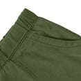 thumbnail image 3 of Nestiefly Denim Shorts Women Drawstring Elastic Waist Jean Shorts with Pockets No Stretch Comfy Baggy Frayed Womens Bottoms Dark Green L, 3 of 5