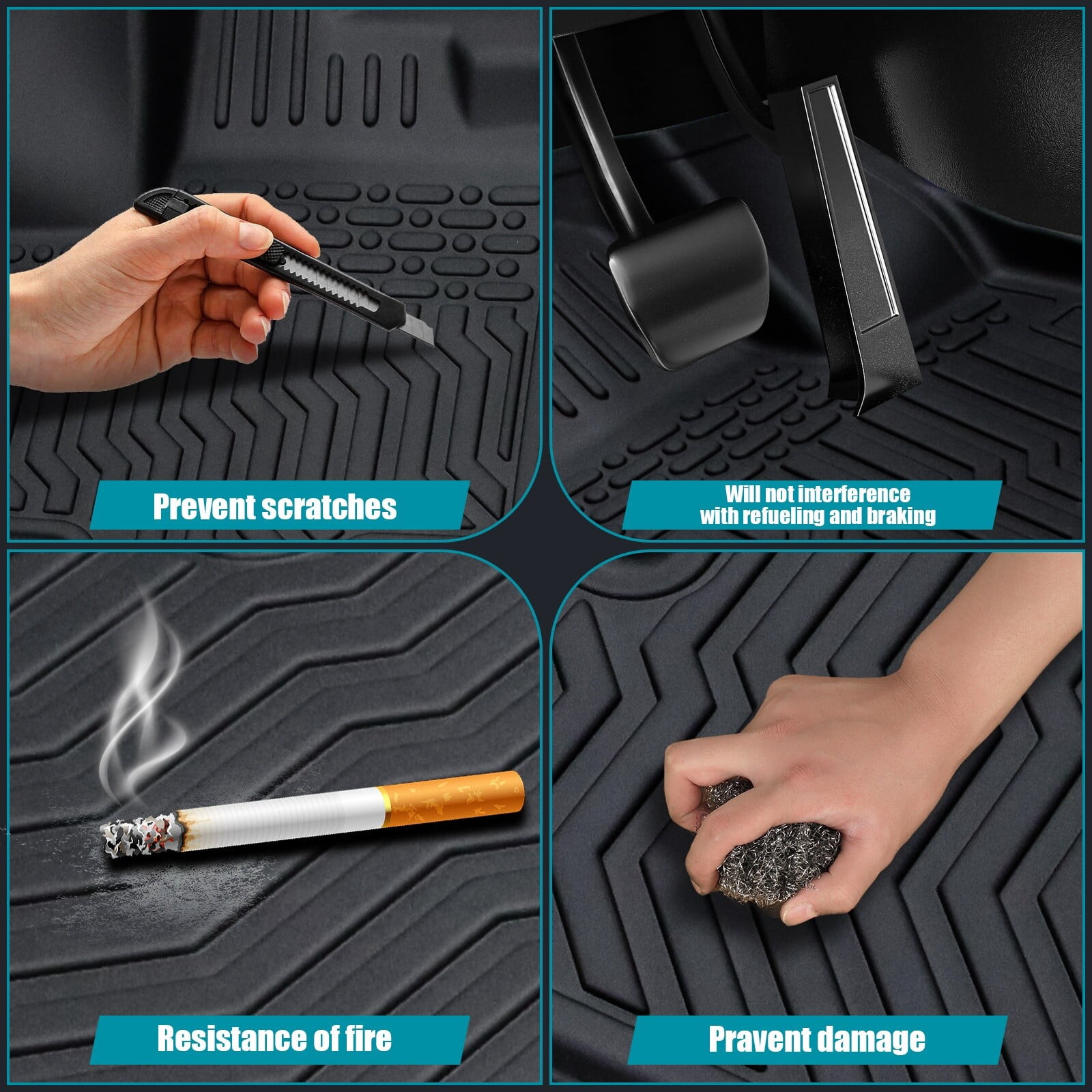 Floor Mats Liners Carpets for 2014-2018 Jeep Wrangler JK Unlimited JKU 4-Door