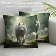 thumbnail image 3 of Nawypu Gray Wolf Pillowcase for Hair and Skin, Queen Size Bed Home Decor Pillow Cover - Soft and Cozy Brushed Microfiber - Hidden Zipper Closure Print, 3 of 5