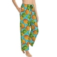 thumbnail image 6 of Salouo Pineapple Print Women's Pajama Pants Casual Loose Sweatpants PJs Flowy Pants Drawstring Palazzo for Women Wide Leg Pants Lounge Pajama -Large, 6 of 8
