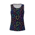 thumbnail image 5 of Goofa Colored Hearts Printed Womens Workout Tops for Women Sleeveless Yoga Shirts Athletic Running Tank Tops Sleeveless Gym Clothes Workout Apparel-X-Large, 5 of 9