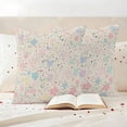 thumbnail image 3 of Colorful Flowers Outdoor Waterproof Pillow Covers, Polka Dots Spring Modern Retro Decorative Square Throw Pillowcase Sofa Cushion Sham for Patio/Couch/Chair, 20"x20" 2 Pack, 3 of 8