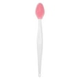thumbnail image 2 of Beauos Beauty Tools Reusable Pore Scrubber Double Soft Silicone Pore Brush Nose Exfoliator Scrubbing Cleaning Beauty Tool Smooth Skin Long Handle Nasal Blackhead Remover, Silicone Blackhead Brush Pink, 2 of 5