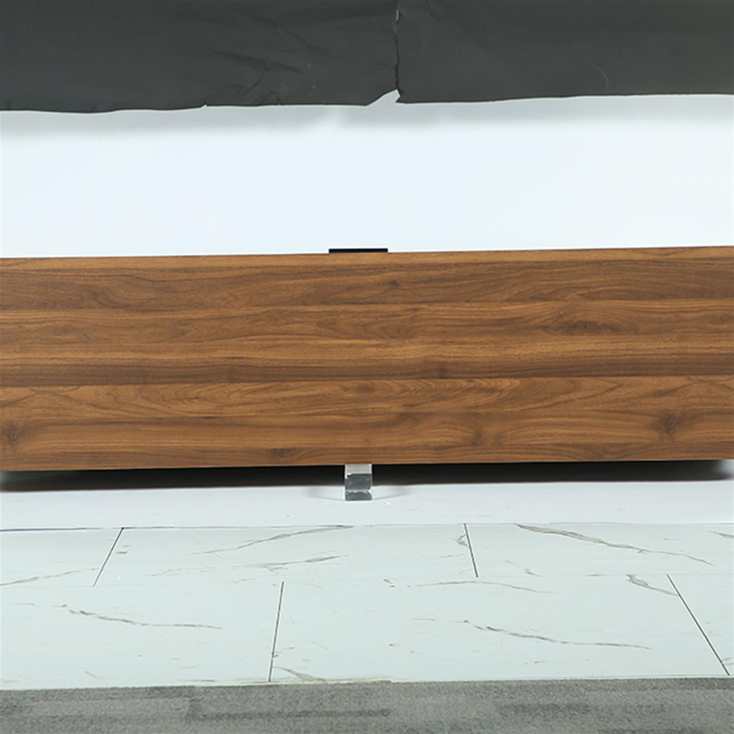 Demi Bonn 70" TV Stand, Modern Media Console with Storage and Sliding Tambour Door for Home Living Room, Office, Brown