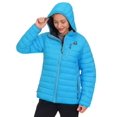 thumbnail image 2 of Mapamyumco Women's Puffer Jacket, Lightweight Hooded Winter Coat Windproof and Packable Aqua S, 2 of 7
