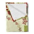 thumbnail image 2 of New Year Soft Flannel Fleece Throw Blanket, Star Shaped Snowflakes with Ornamental Boxes Abstract Christmas, Cozy Plush for Indoor and Outdoor Use, 50" x 60", Green Brown Pale Green, by Ambesonne, 2 of 5