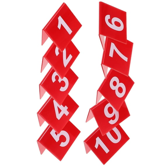 Masteelf 10pcs Acrylic Table Numbers 1-25 Table Number Cards Tent Cards Double Side Numbered Table Sign For Party Banquets Wedding Reception