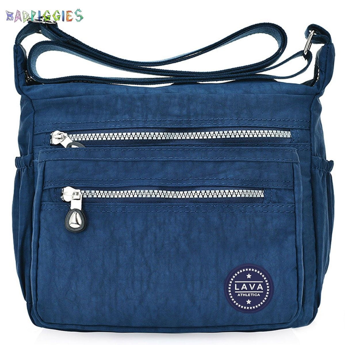 Sara Dark Blue Leather Cross body Bag Bags & Purses Handbags Crossbody Bags 