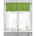 thumbnail image 2 of Summer Abstract Fruit Linen Curtain Valance for Bedroom/Bathroom/Kitchen/Office/Living/Dining Room Window,Tropical Green Simplistic Fruit Rod Pocket Topper Decorative Cafe Drapes Panel 54"x18", 2 of 6