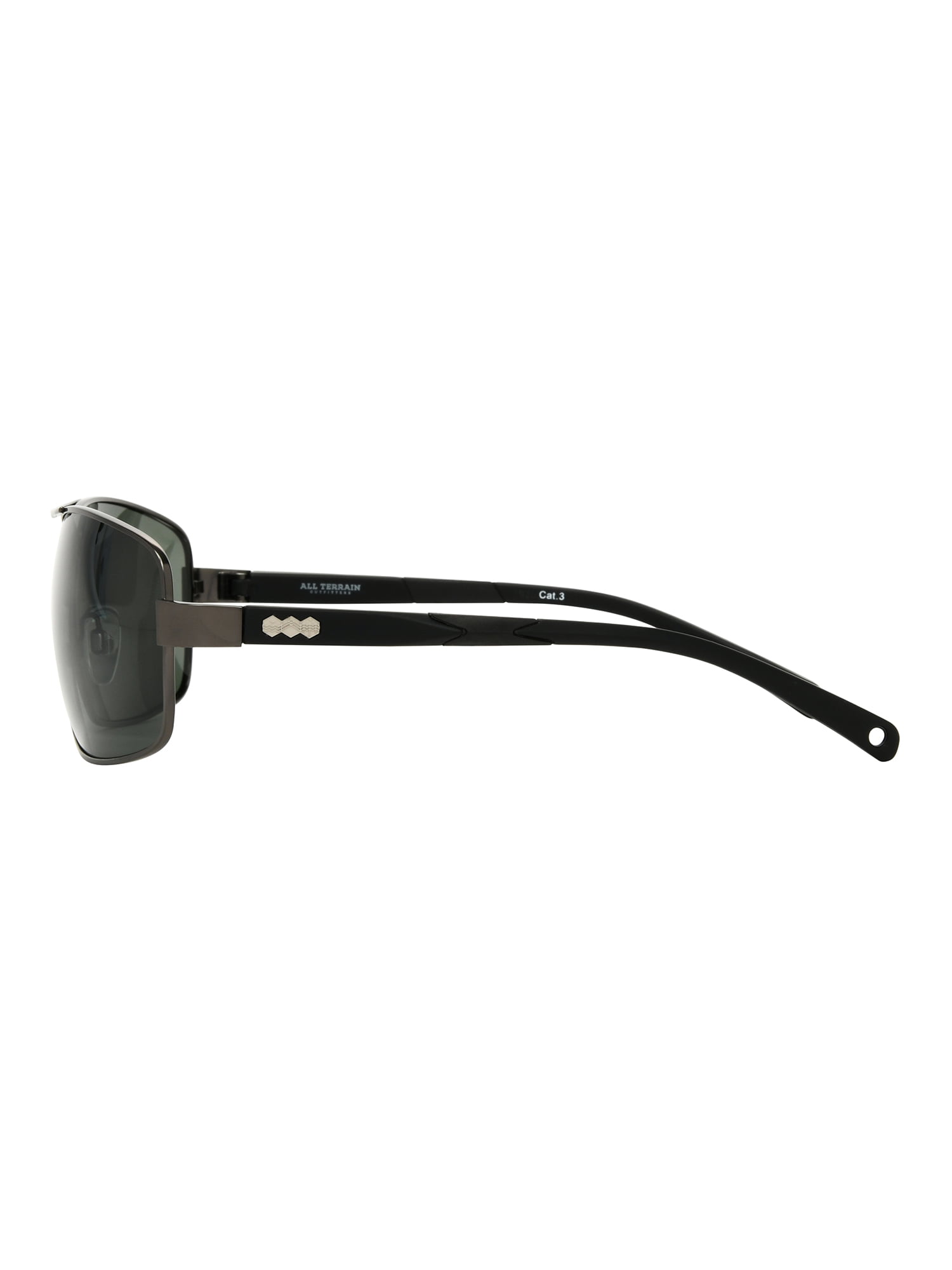 Foster Grant® All Terrain® Black Rectangular Men's Sunglasses